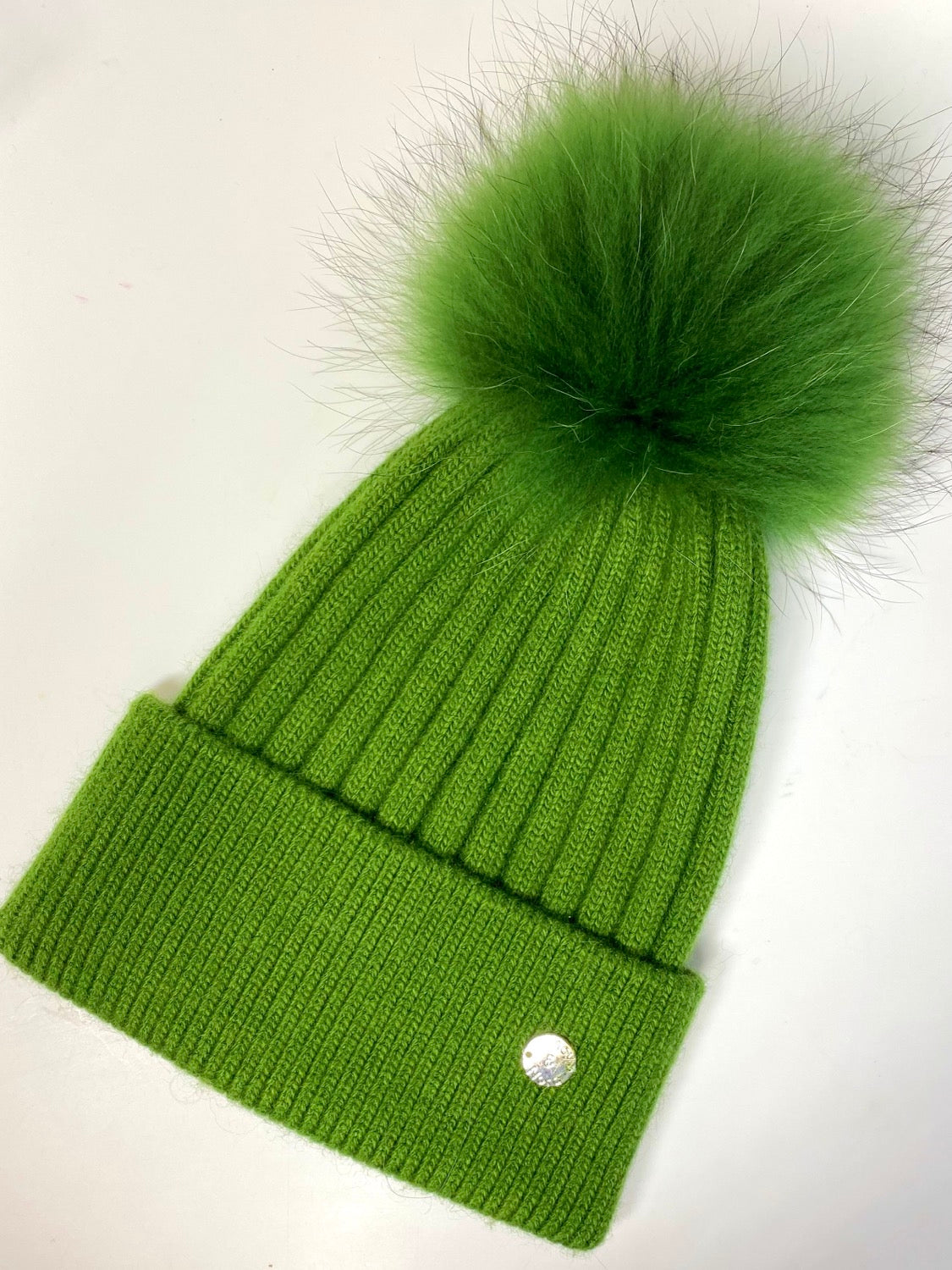 Green pom deals pom hat