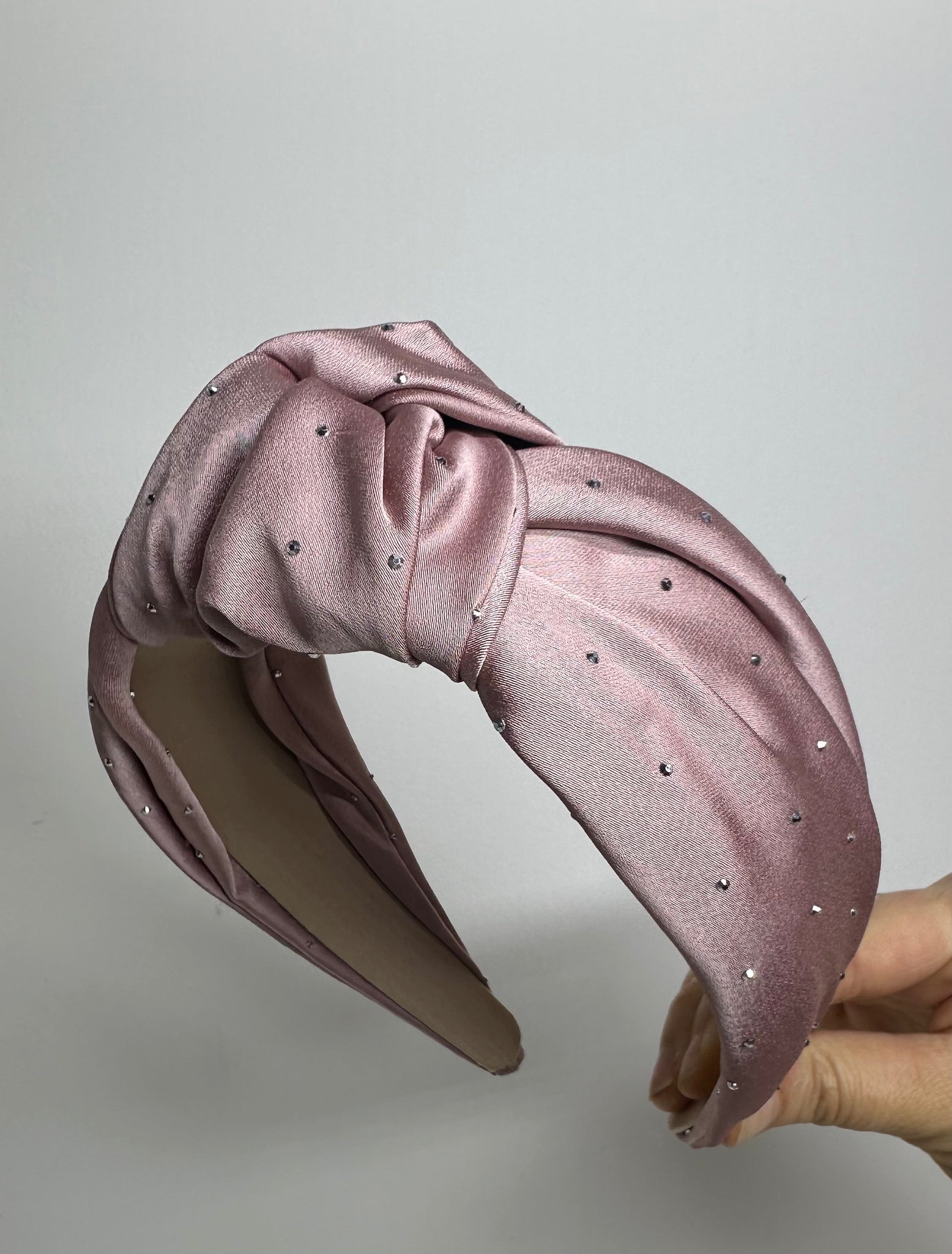 Oversized Knot Diamanté Headband Blush